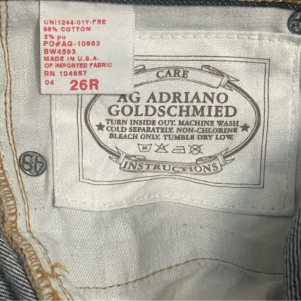 AG Adriano Goldschmied Premiere Skinny Straight Jeans Size 26R - Picture 11 of 11